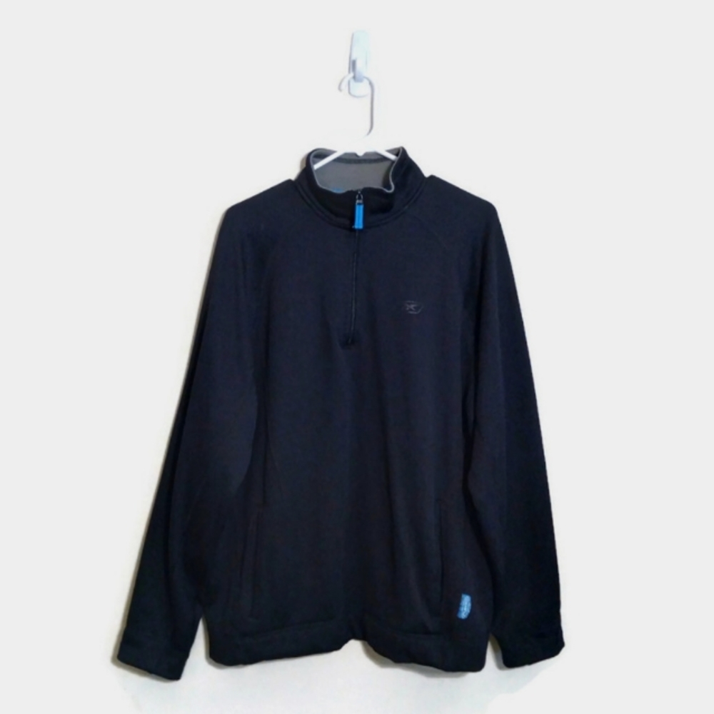 Reebook Men Performance Moisture Control Activewear Fleece Pullover Top Large